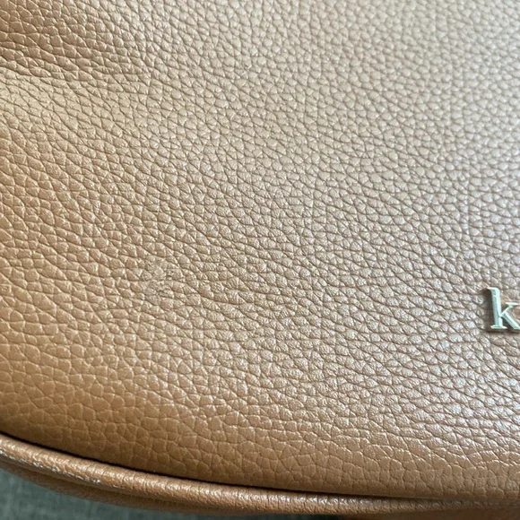 Kate Spade Tan Crossbody Bag with Striped Strap - Picture 13 of 15